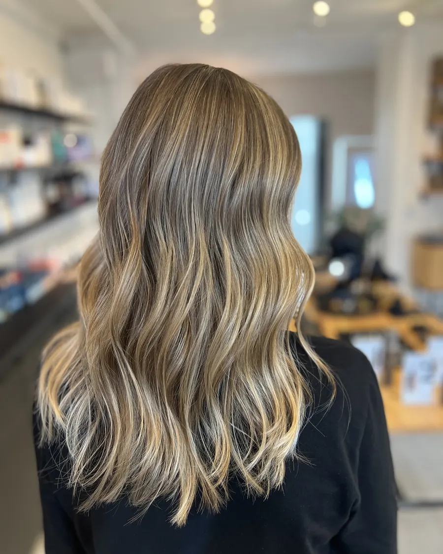 Efter: balayage med mjuka övergångar
